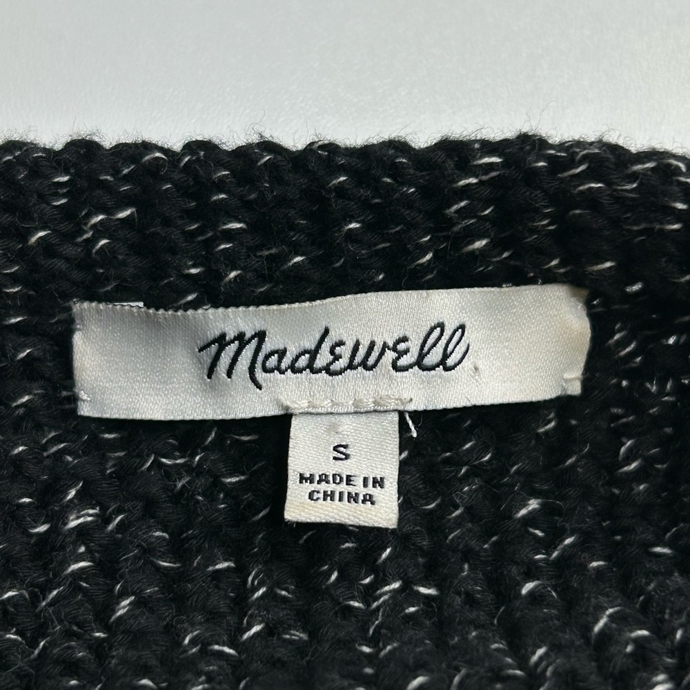 Madewell Black Memento Fringe Cardigan Size Small Cozycore‎ Office Normcore - Picture 9 of 10